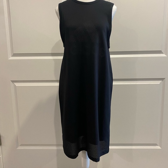 🤡BOGO🤡 NWOT Black ADIDAS Double Layer Logo’d Tank Dress - Womens M - Picture 3 of 14